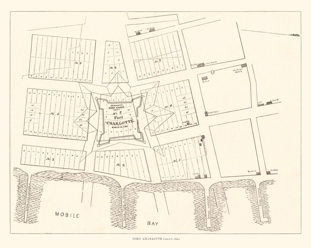 Preview of Vintage Map of Fort Charlotte, 1880