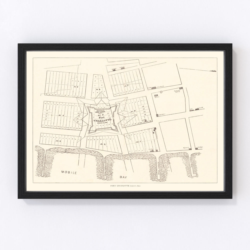 Alabama Vintage Map 1880