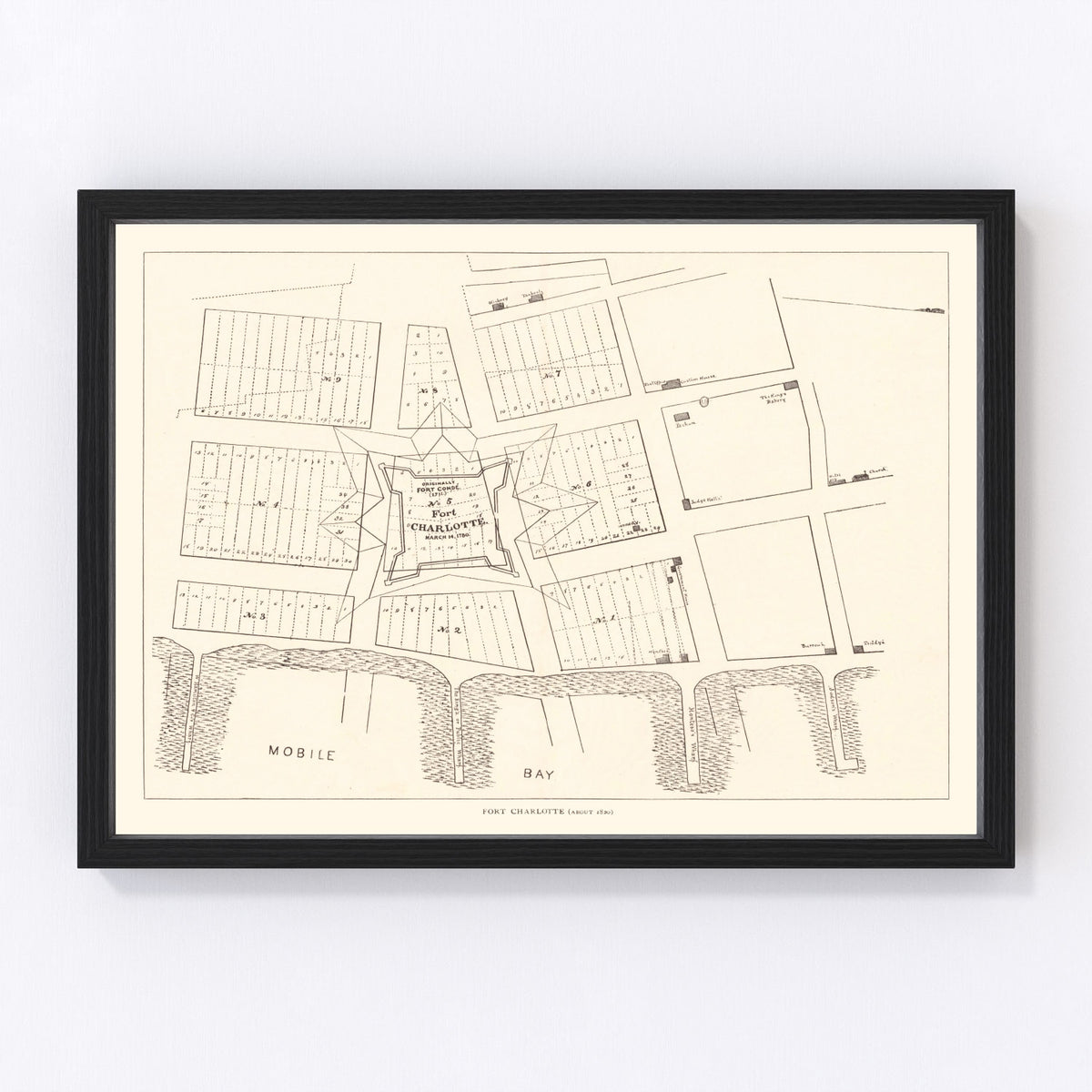 Alabama Vintage Map 1880