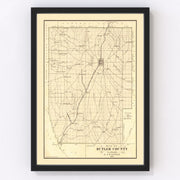 Butler County Vintage Map 1884
