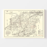 map of Calhoun Count