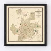 Birmingham Vintage Map 1888