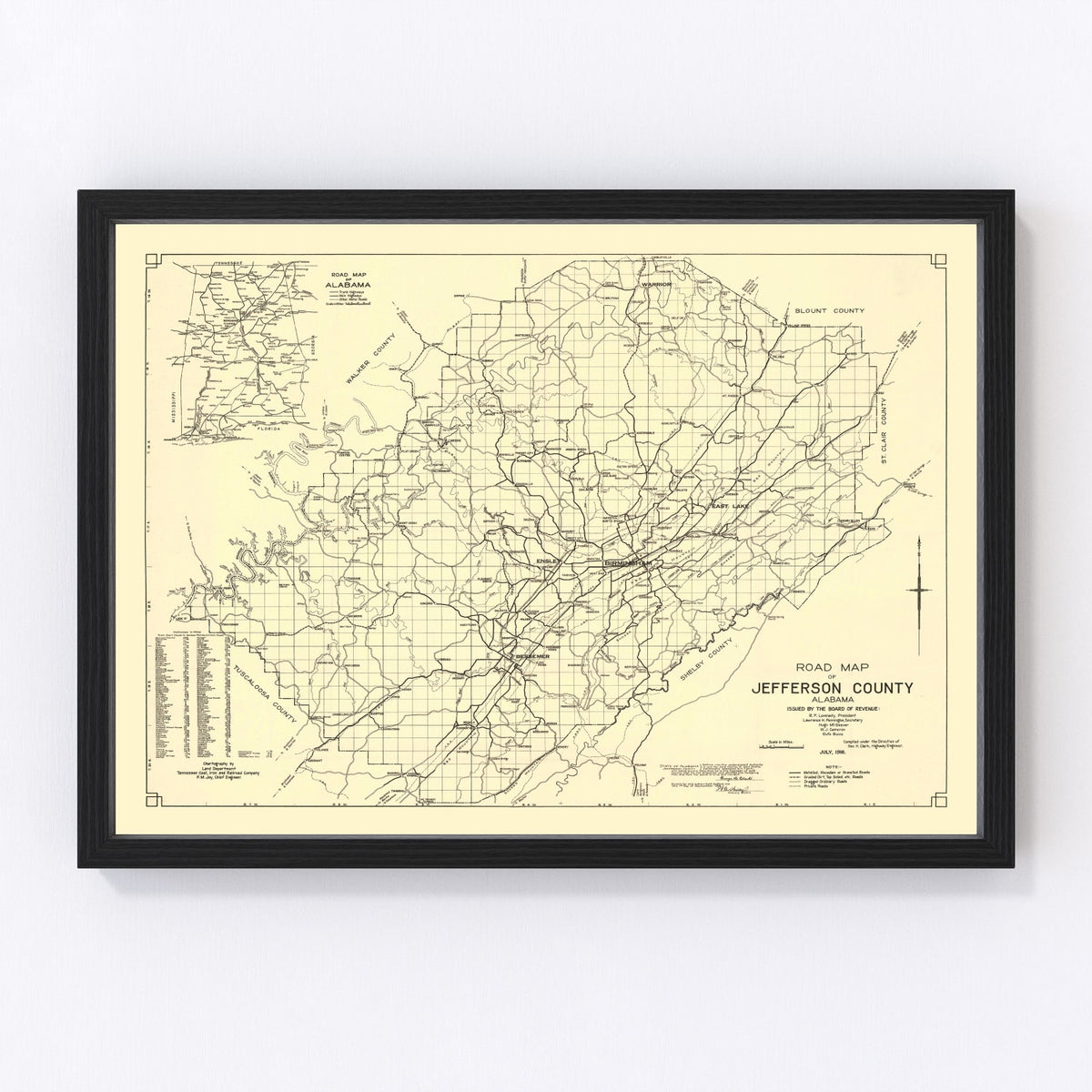Jefferson County Vintage Map 1916