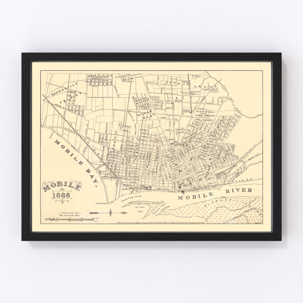 Mobile Vintage Map 1888