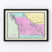 Washington Vintage Map 1842