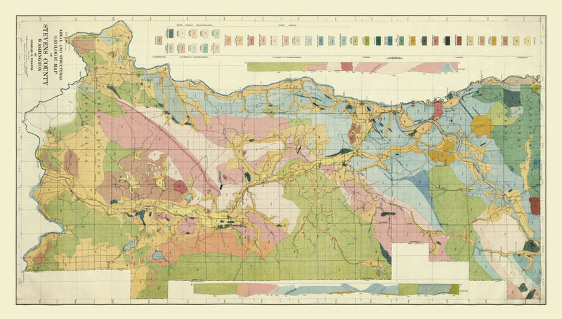 Size comparison using Vintage Map of Stevens County, Washington 1920