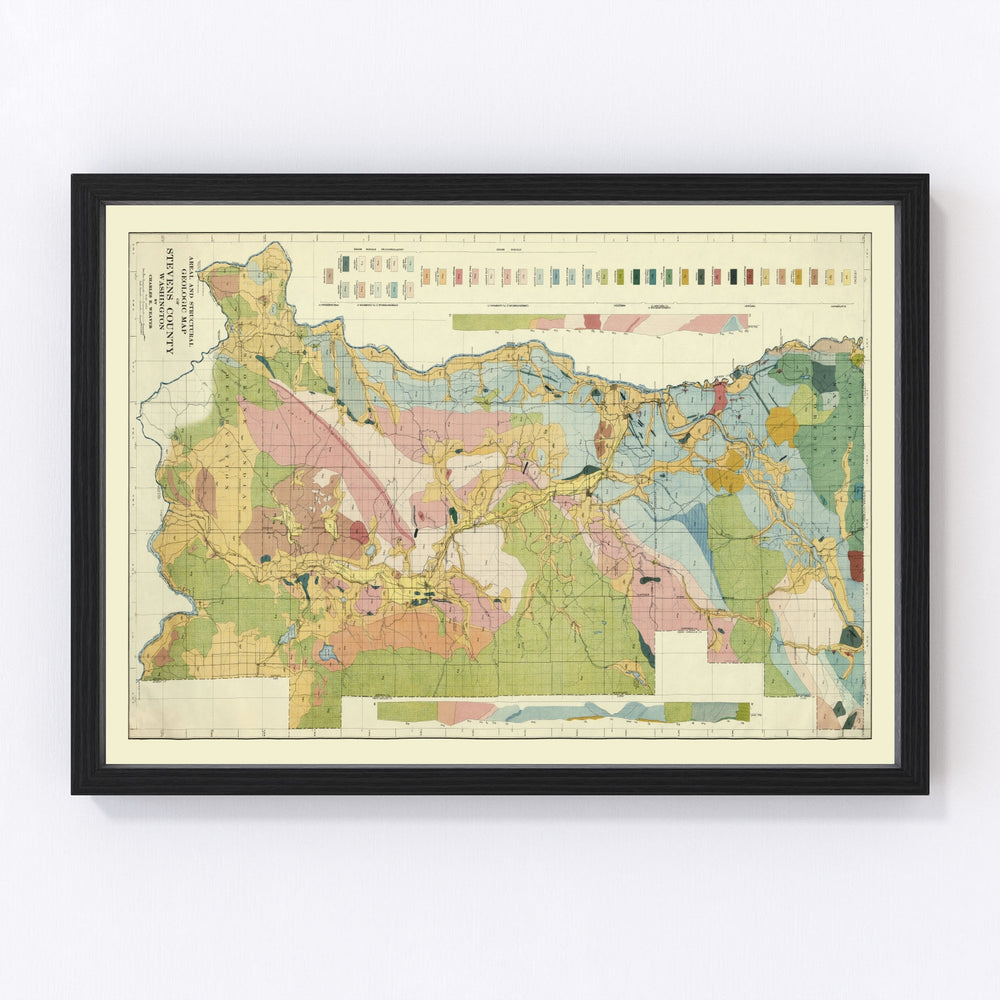 Stevens County Vintage Map 1920