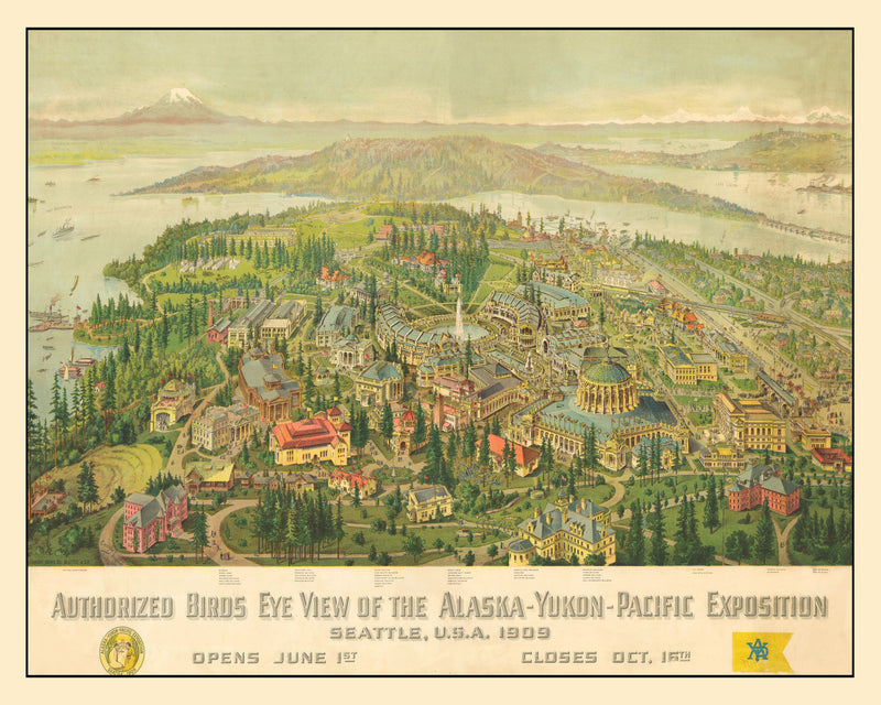 Size comparison using Vintage Map of Seattle, Washington 1909