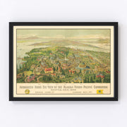 Seattle Vintage Map 1909