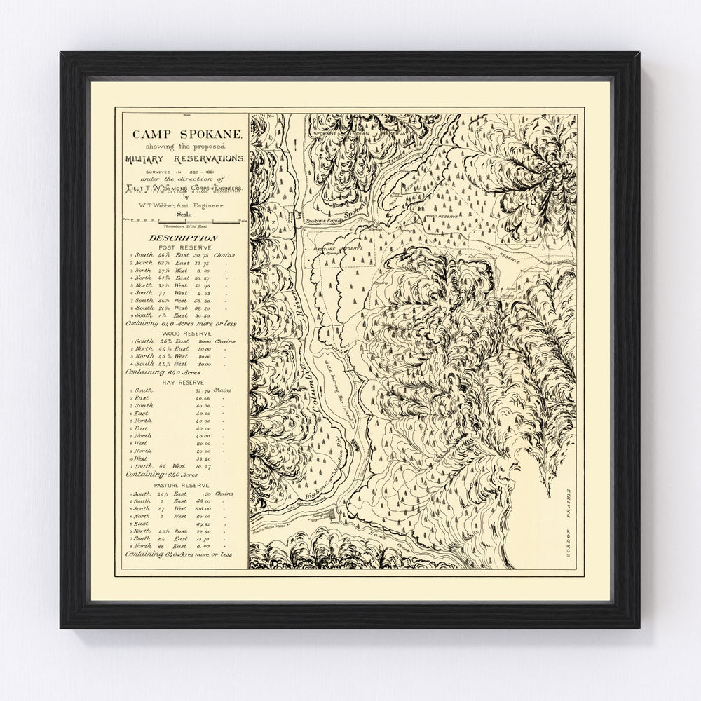 Washington Vintage Map 1882
