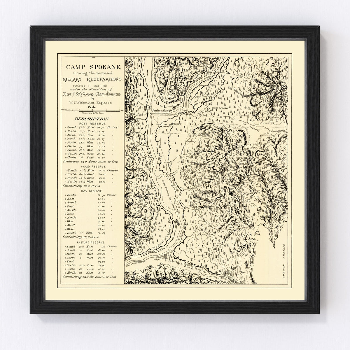 Washington Vintage Map 1882