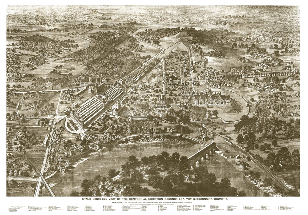 Vintage Map of Philadelphia, Pennsylvania 1876 print style example