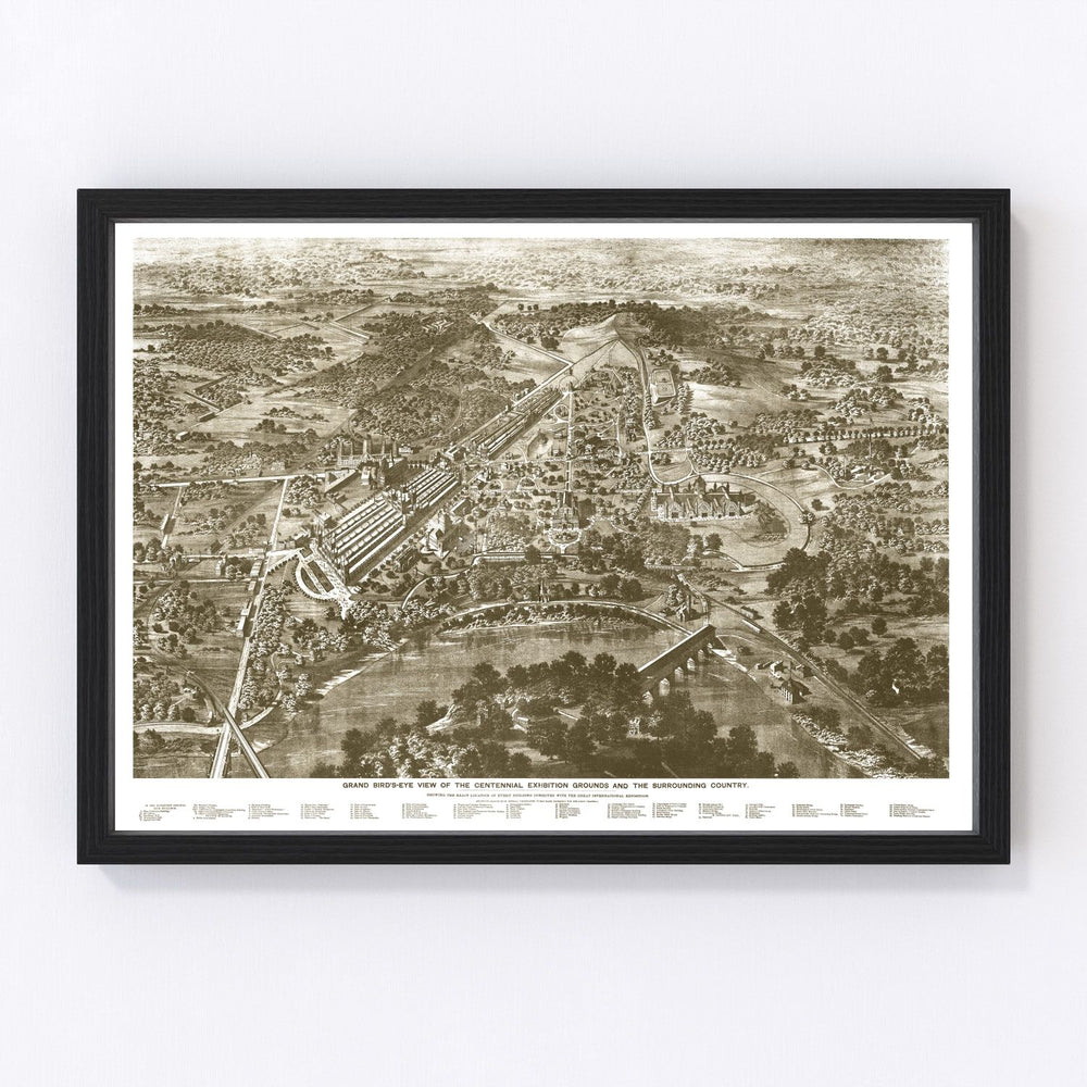 Philadelphia Vintage Map 1876