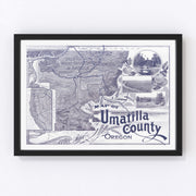 Umatilla County Vintage Map 1908