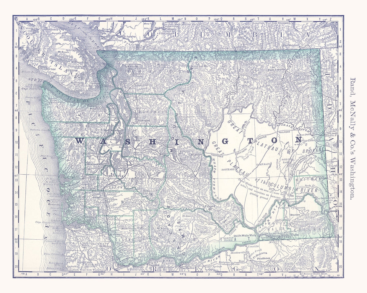 Preview of Vintage Map of Washington 1881