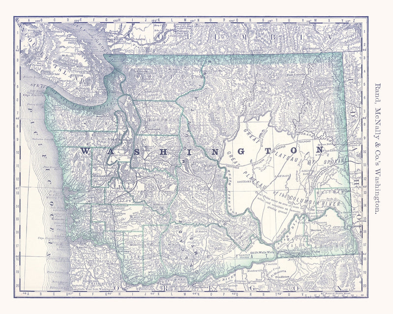 Size comparison using Vintage Map of Washington 1881