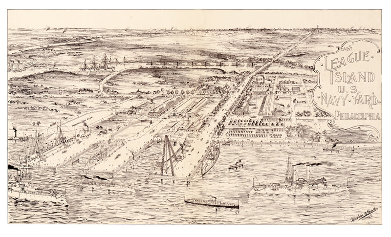 Size comparison using Vintage Map of Philadelphia, Pennsylvania 1897