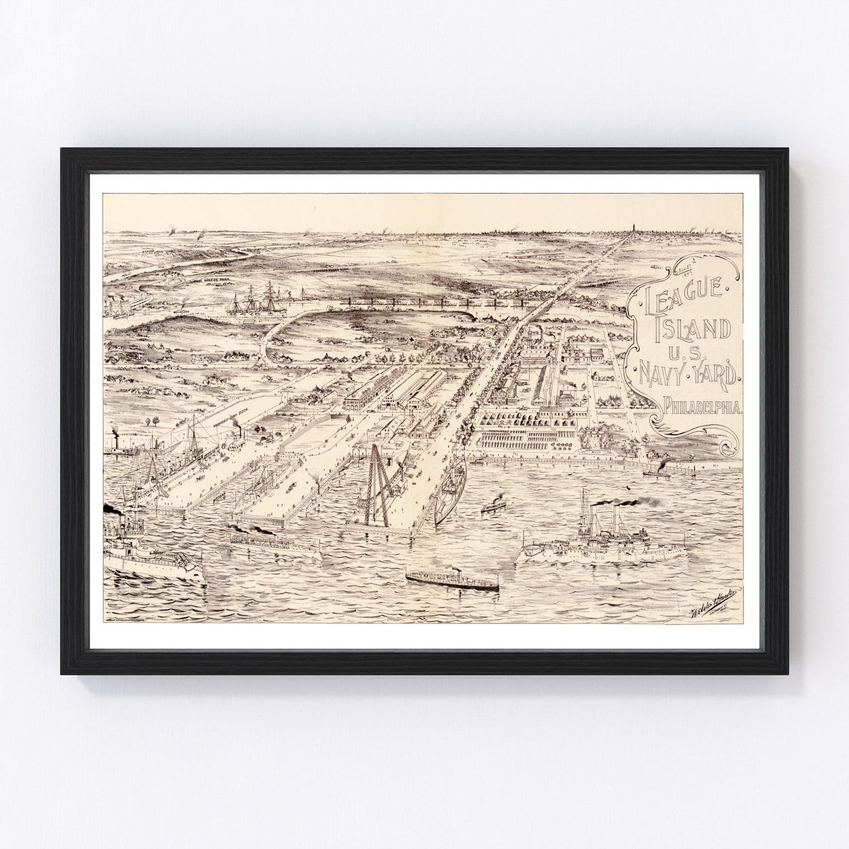 Philadelphia Vintage Map 1897