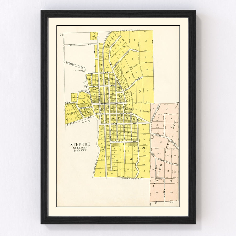 Steptoe Vintage Map 1910