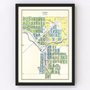 Tekoa Vintage Map 1910