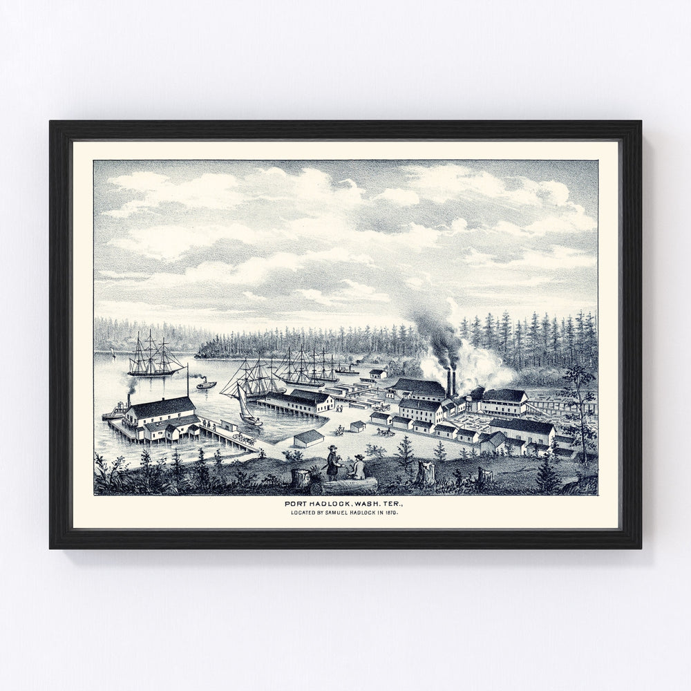 Port Hadlock Vintage Map 1889