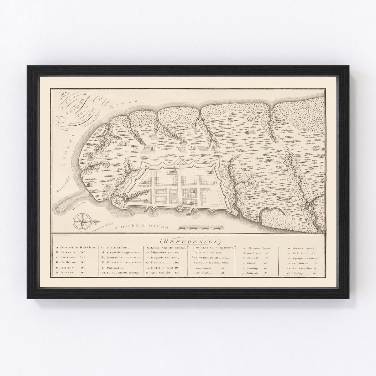 Charleston Vintage Map 1809