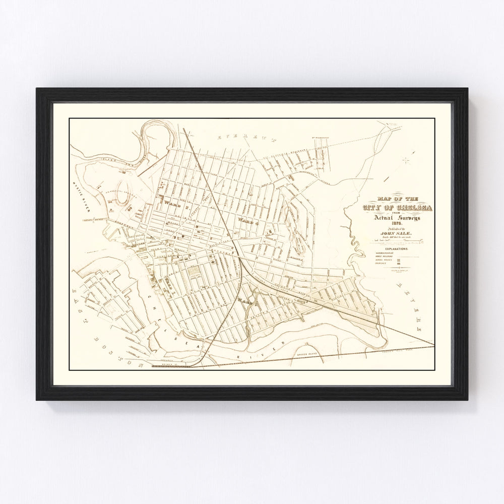 Chelsea Vintage Map 1876