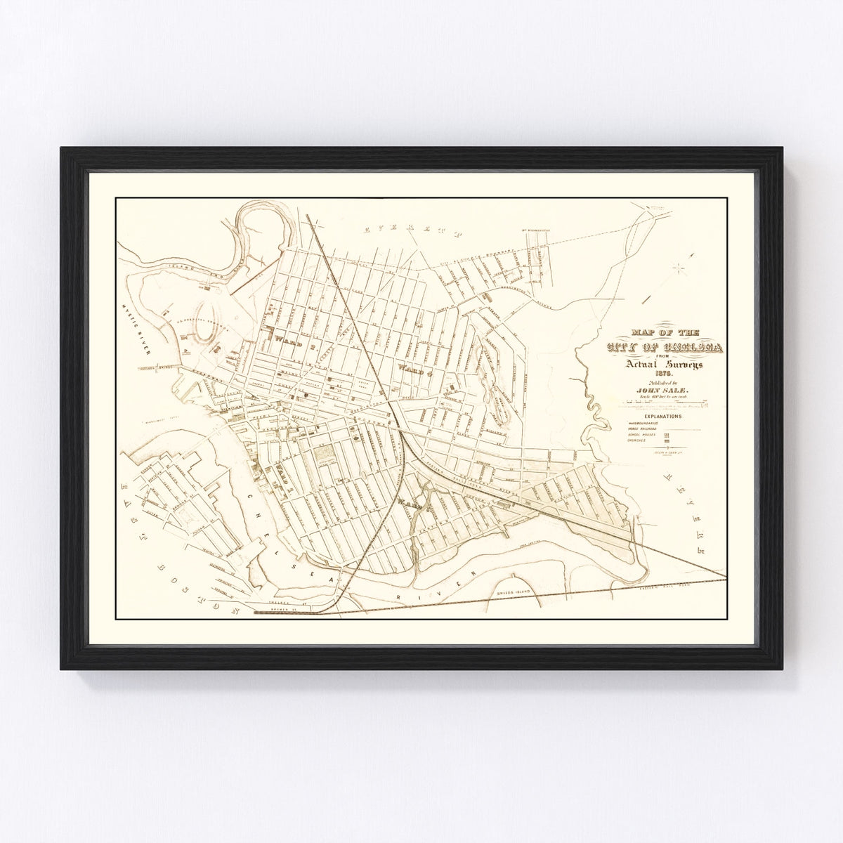 Chelsea Vintage Map 1876