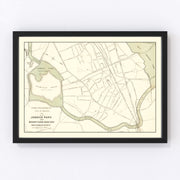 Jamaica Park Vintage Map 1876