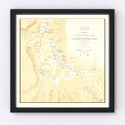 Upper Geyser Basin Vintage Map 1872