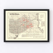 Lincoln Vintage Map 1871