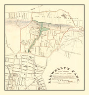 Vintage Llewellyn Park West Orange NJ Map 1870