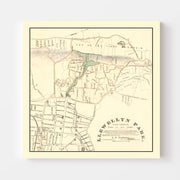 Vintage Llewellyn Park West Orange NJ Map 1870
