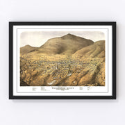 Virginia City Vintage Map 1875