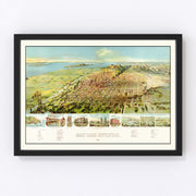 Salt Lake City Vintage Map 1891