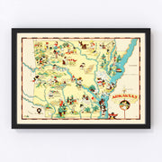 Arkansas Vintage Map 1935