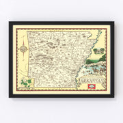 Arkansas Vintage Map 1938