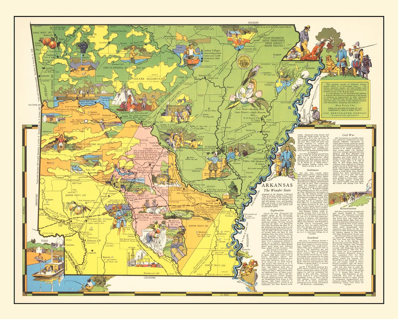 Size comparison using Vintage Map of Arkansas 1941
