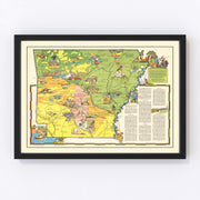 Arkansas Vintage Map 1941