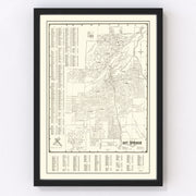 Hot Springs Vintage Map 1948