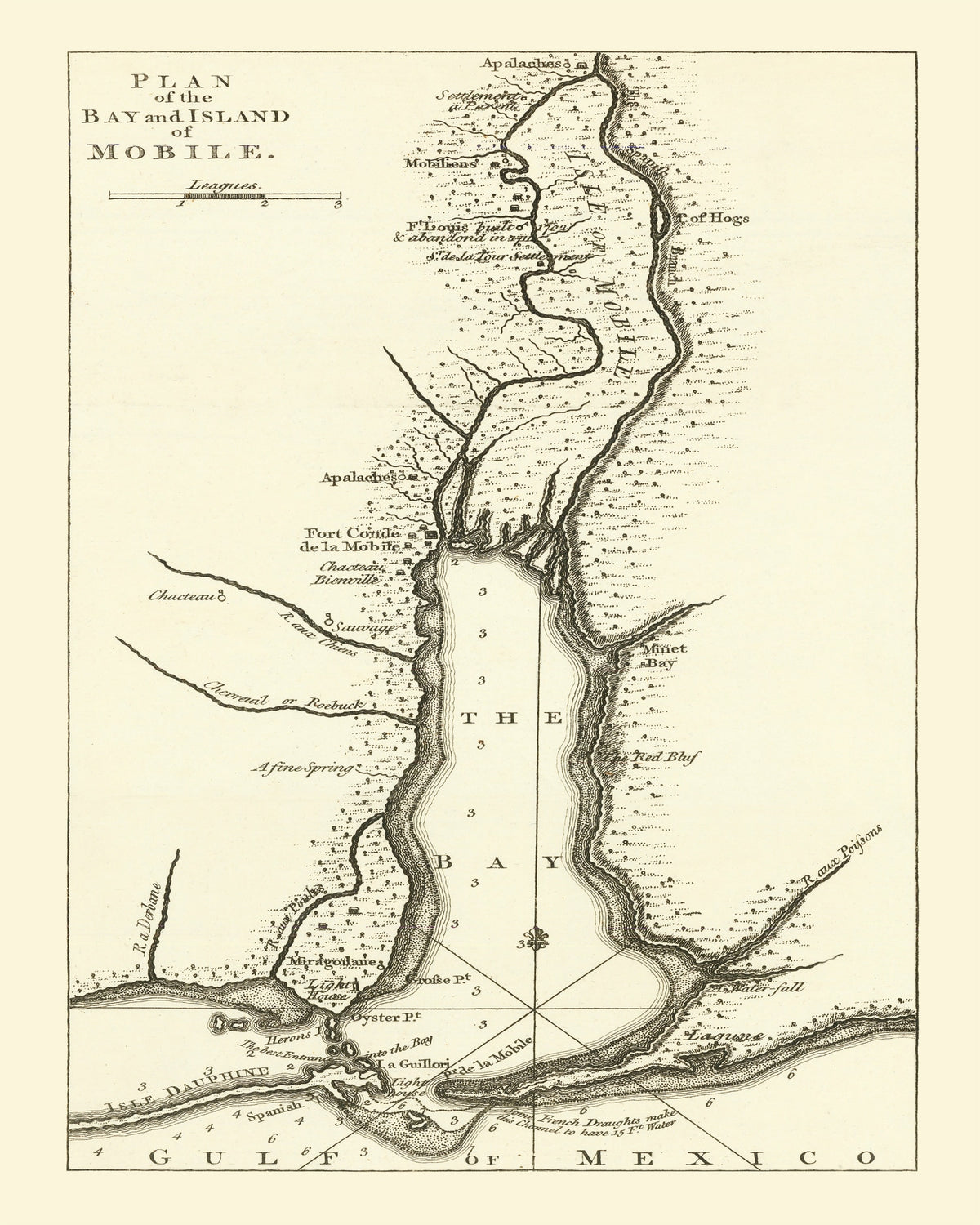Preview of Vintage Map of Mobile, Alabama 1763