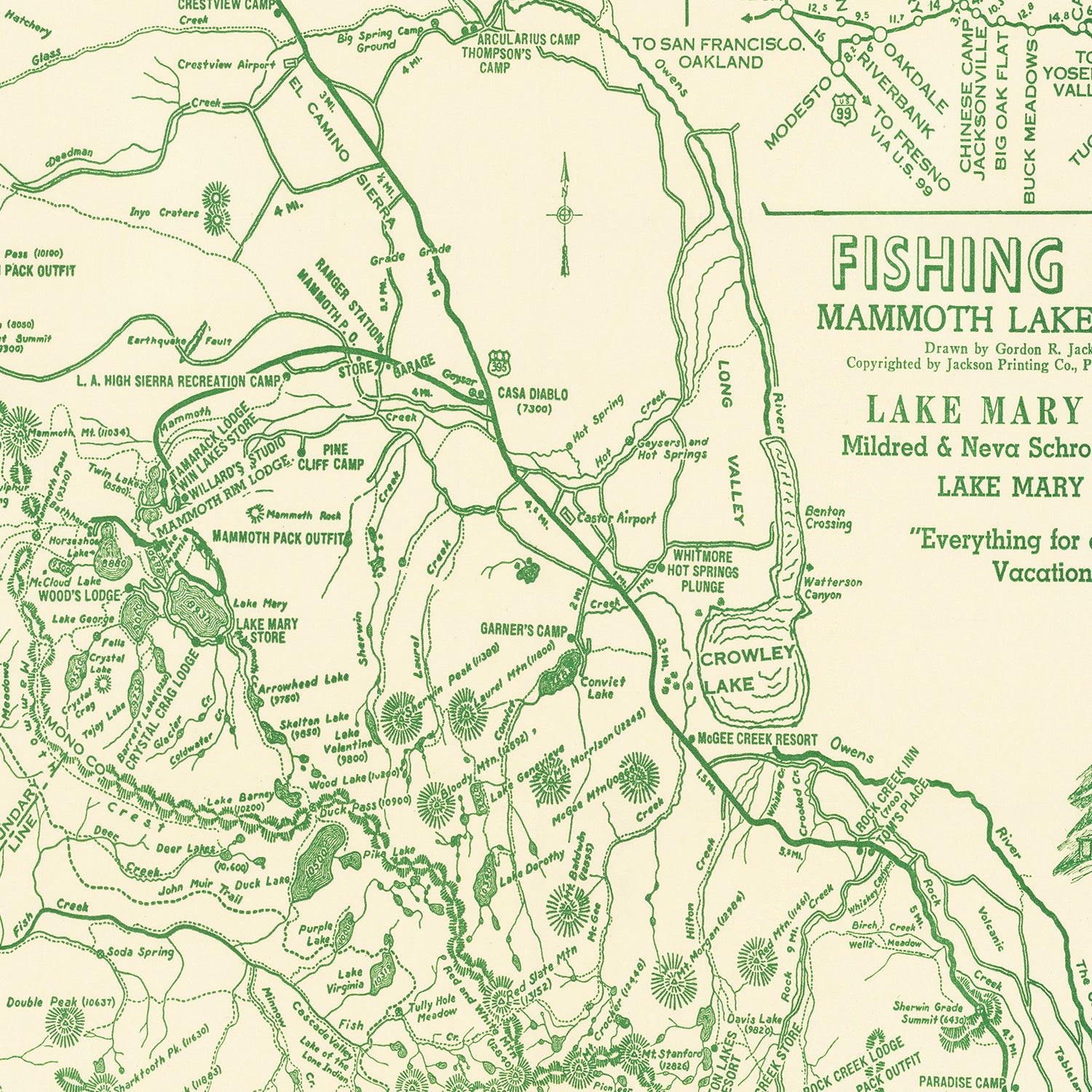 Restored historic details from the 1930 body of water map of County, California