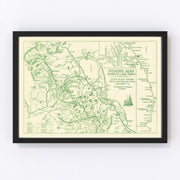 Mammoth Lakes Vintage Map 1930