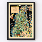 San Mateo County Vintage Map 1930