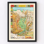 Yosemite National Park Vintage Map 1931