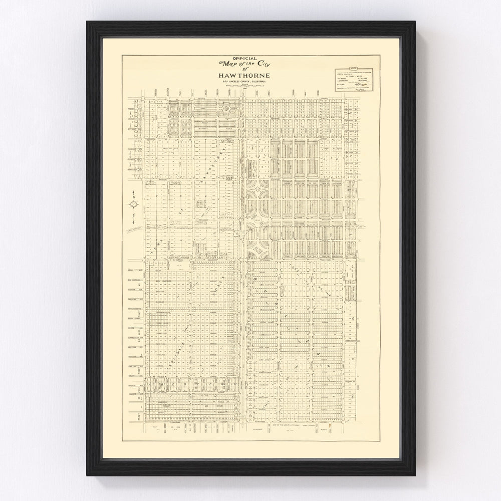 Hawthorne Vintage Map 1932