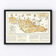 Catalina Island Vintage Map 1933