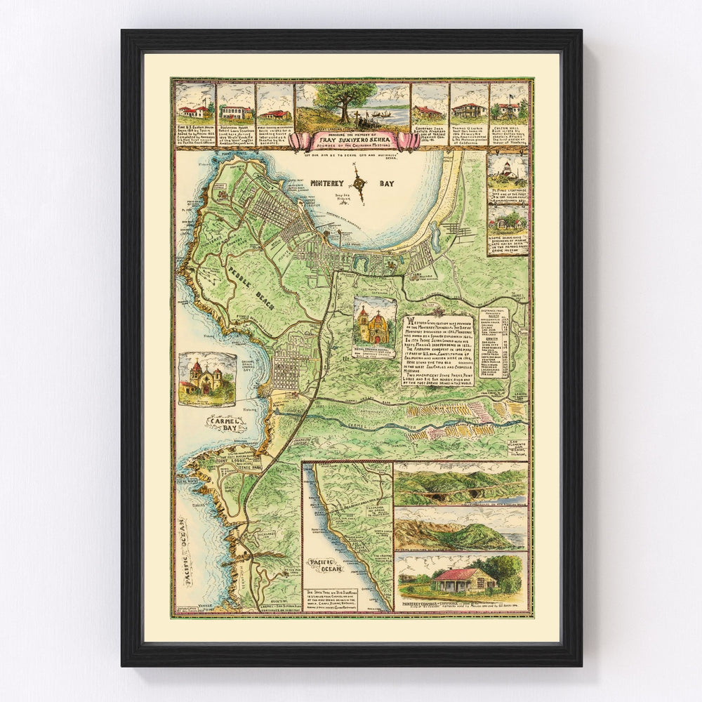 Monterey Vintage Map 1933