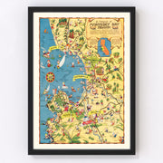 Monterey Bay Vintage Map 1933