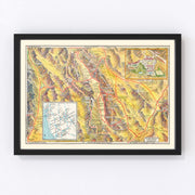 Death Valley Vintage Map 1934